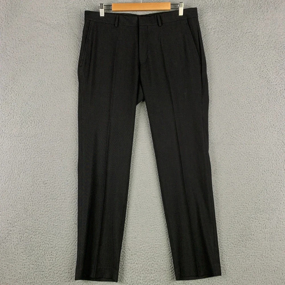 Kenneth Cole Reaction Techni-Cole 2 Piece Suit 42R Charcoal Stretch Pants 34x30